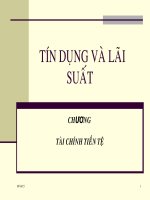 Bài giảng tín dụng và lãi suất 