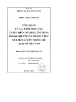 Tổng quan về đặc điểm thực vật, thành phần hoá học, ứng dụng trong đời sống và y học của một số cây thuộc chi citrus ở việt nam