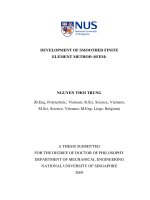 Development of smoothed finite element method (SFEM) 