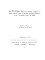 Slip modelling, estimation and control of omnidirectional wheeled mobile robots with powered caster wheels 