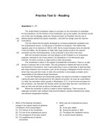 bài tập đọc hiểu trắc nghiệm tiếng anh 3