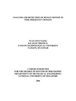 Analysis and detection of human motion in time frequency domain 