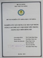 nghiên cứu xây dựng các bài tập nhằm nâng cao thể lực cho sinh viên trong giảng dạy môn bóng rổ
