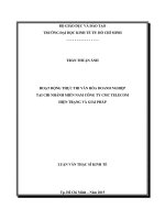 Hoạt động thực thi văn hóa doanh nghiệp tại chi nhánh miền nam công ty CMC telecom hiện trạng và giải pháp 