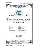 Tăng cường thu hút vốn đầu tư trực tiếp nước ngoài vào Việt Nam trong bối cảnh suy thoái toàn cầu