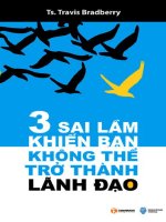 3 sai lầm khiến bạn không thể trở thành lãnh đạo (nhấn nút toàn màn hình để xem đầy đủ)