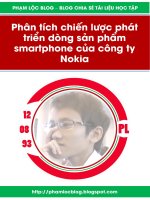 Phân tích chiến lược phát triển dòng sản phẩm smartphone của công ty nokia
