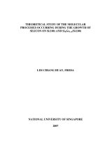 Theoretical study of the molecular processes occurring during the growth of silicon on si(100) and sixge1 x si(100 