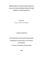 Improvement and implementation of analog based method for software project cost estimation 