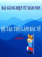 Bài giảng điện tử mầm non lớp Mầm đề tài Thỏ làm bác sỹ