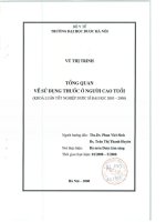 Tổng quan về sử dụng thuốc ở người cao tuổi