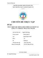 Phát triển hệ thống phân phối sản phẩm tại Công ty TNHH Kỹ thuật Hà Thành