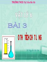 Giáo án Vật  Lý  Lớp 6