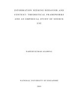 Theoretical frameworks and an empirical study of source use 