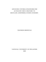 Advanced control strategies for automatic drug delivery to regulate anesthesia during surgery 