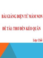 Bài giảng điện tử mầm non lớp Chồi đề tài Thơ Đèn kéo quân