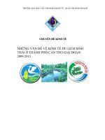NHỮNG VẤN ĐỀ VỀ KINH TẾ DU LỊCH SINH THÁI Ở THÀNH PHỐ CẦN THƠ