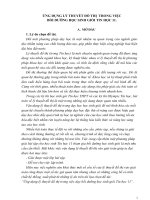 SKKN ỨNG DỤNG lý THUYẾT đồ THỊ TRONG VIỆC bồi DƯỠNG học SINH GIỎI TIN học 11 