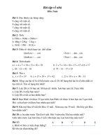 Bài tập về nhà trong kỳ nghỉ