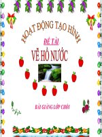 Bài giảng điện tử mầm non lớp Chồi đề tài Vẽ hồ nước