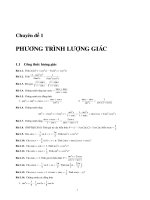 Bài tập và lời giải lượng giác 11