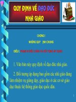Qui định về đạo đức nhà giáo