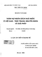 thâm hụt ngân sách nhà nước ở việt nam  thực trạng nguyên nhân và giải pháp