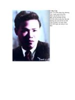 CHÂN DUNG NHÀ VĂN HUY CẬN