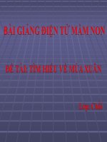 Bài giảng điện tử mầm non lớp Chồi đề tài Tìm hiểu về mùa xuân