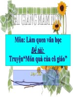 Bài giảng điện tử mầm non lớp Chồi đề tài Truyện Món quà của cô giáo