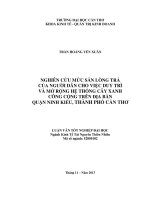 nghiên cứu mức sẵn lòng trả của người dân cho việc duy trì và mở rộng hệ thống cây xanh công cộng trên địa bàn quận ninh kiều, thành phố cần thơ