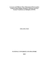 Accurate and efficient three dimensional electrostatics analysis using singular boundary elements and fast fourier transform on multipole (FFTM)