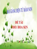 Bài giảng điện tử mầm non lớp Mầm đề tài Thơ hoa sen