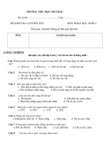 ĐỀ THI KHOA HỌC CUỐI KÌ 2