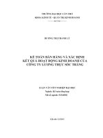 kế toán bán hàng và xác định kết quả hoạt động kinh doanh của công ty lương thực sóc trăng