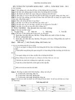 ĐỀ CƯƠNG ÔN TẬP KHOA LỚP 4