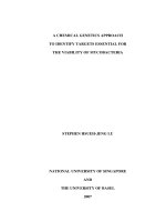 A chemical genetics approach to identify targets essential for the viability of mycobacteria