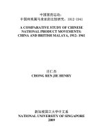 A comparative study of chinese national product movements china and british malaya, 1912 1941