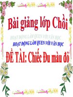 Bài giảng điện tử mầm non lớp Chồi đề tài Chiếc đu màu đỏ