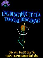 Hinh 8 Tiet 50   Ung dung thuc te cua tam giac dong dang