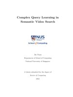 Complex query learning in semantic video search