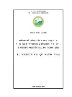 Đánh giá công tác chuyển quyền sử dụng đất trên địa bàn huyện đại từ, tỉnh thái nguyên giai đoạn 2009   2013