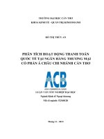 phân tích hoạt động thanh toán quốc tế tại ngân hàng thương mại cổ phần á châu chi nhánh cần thơ