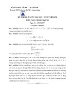 Đề thi OLYMPIC Hà Nội   Amsterdam năm 2011   Toán 10 Chuyên