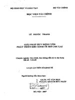 giải pháp huy động vốn phát triển khu kinh tế mở chu lai