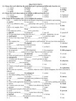 practice test 4  Huong dan on thi tot nghiep 2011