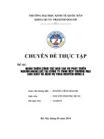 Hoàn thiện công tác đào tạo và phát triển nguồn nhân lực tại công ty TNHH MTV thương mại sản xuất và dịch vụ Thảo Nguyên Đông Á