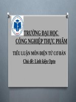 Tiểu luận môn điện tử cơ bản chủ đề   linh kiện opto