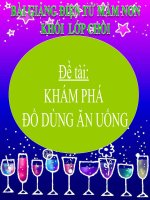 Bài giảng điện tử mầm non lớp Chồi đề tài Khám phá đồ dùng ăn uống