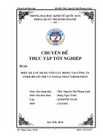 Hiệu quả sử dụng vốn lưu động tại Công ty TNHH đồ gỗ nội và ngoại thất Thịnh Phát